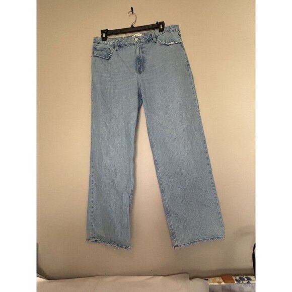 Abercrombie & Fitch 90s Relaxed High Rise Jeans Women's Size 16 Wide Leg Denim - Picture 8 of 8